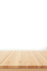 Poster - Smooth wooden tabletop texture features subtle grain patterns against a clean white background with a clear clipping path around it._00002_