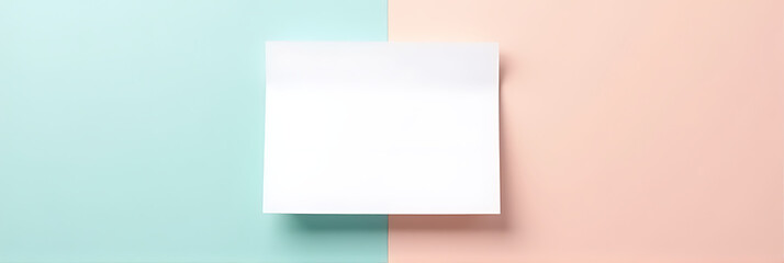 Aufkleber - Simple white paper notepad placed on various pastel colored backgrounds creating a clean flat lay design aesthetic._00001_