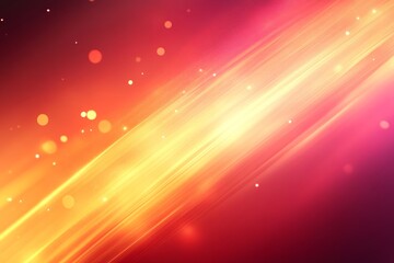 Wall Mural - Red-orange trendy festive background of blurry Christmas lights, Generative AI