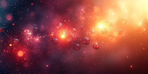 Poster - Exploring the beauty of cosmic connections in a vibrant universe of stars and particles