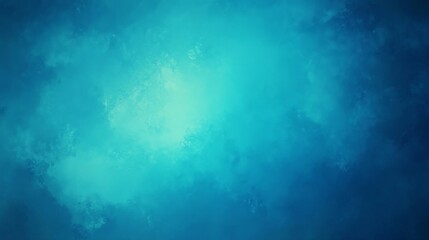 Wall Mural - Turquoise blue grainy gradient background poster backdrop noise texture webpage header wide banner design, Generative AI