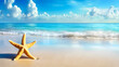 © mahamad - A starfish rests on a summer beach, capturing the essence of tropical sand.