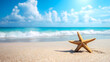 © mahamad - A starfish rests on a summer beach, capturing the essence of tropical sand.
