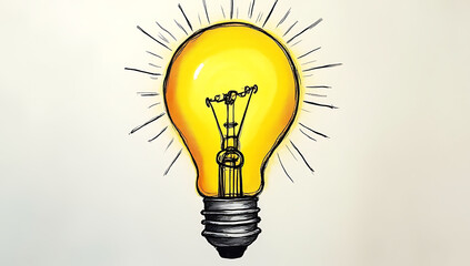 Aufkleber - Freehand drawings of light bulbs can serve as a creative and unique starting point for entrepreneurs who value innovative ideas._00002_