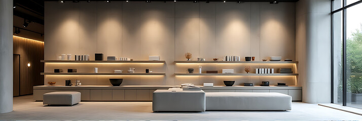Poster - Concrete wall design used as a versatile background for showcasing products in retail settings effectively._00001_