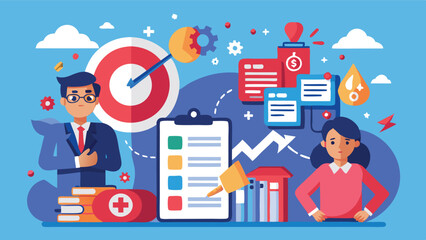 Leinwandbilder - Business consultant providing advice on project management and strategy in a modern office setting, with visuals emphasizing efficiency and support