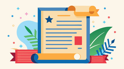 Fototapete - Creative vector design showcasing a checklist and writing process with vibrant colors and elements of achievement