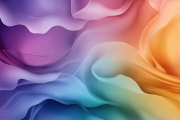 Poster - Vibrant abstract waves of color flowing together in a seamless blend of hues