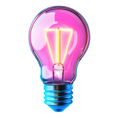 Poster - Illuminating creativity colorful light bulb display studio setting digital art modern aesthetic close-up view inspiration