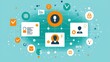 © ngstock - Enhancing hr talent management strategies office setting infographic professional atmosphere digital perspective