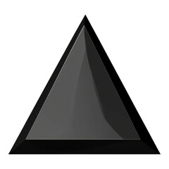 Poster - Minimalist smooth-edged pyramid symbol, sleek design, transparent background, versatile for various digital applications