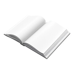 Poster - Open magazine mock-up featuring blank pages, versatile design for showcasing content, ideal for presentations and creative projects.