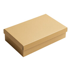 Poster - Rectangular shoebox packaging mock-up, transparent background, ideal for branding presentations, versatile design element for product showcases