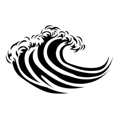 Poster - Sharp curve wave icon, sleek design, transparent background, modern aesthetic, versatile for digital applications, clean and minimalistic style