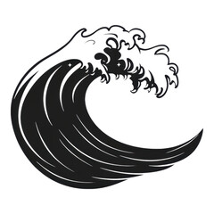 Poster - Sharp curved wave icon, sleek design, transparent background, versatile for digital applications, modern aesthetic, ideal for branding and graphics