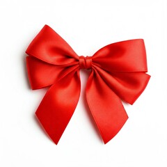 Wall Mural - red bow isolated on white