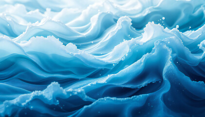 Wall Mural - Swirling blue and white waves crash against a stormy sky, with dramatic cloud formations and hints of light peeking through.