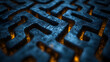 © indah - Glowing stone maze pattern.