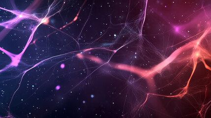 Poster - vibrant cosmic connections create a mesmerizing display of light and energy in deep space