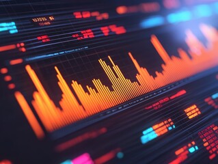 Poster - Marketing metrics displaying on advanced digital interface with futuristic vibe