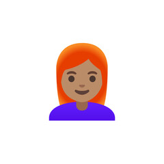 Poster - Person with Orange Hair Emoji
