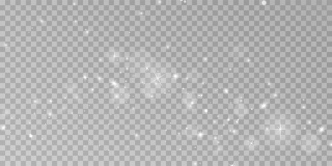 Wall Mural - white png dust light. bokeh light lights effect background. christmas background of shining dust chr