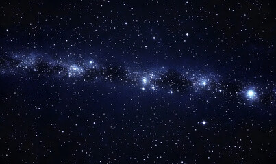 A starry night sky with a long line of stars