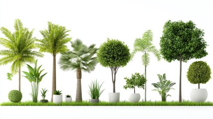 Poster - Showcasing tropical shade trees in two standard displays nature exhibition urban environment aesthetic viewpoint collection concept for enhanced seo visibility