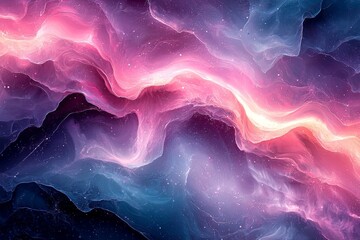Poster - A 3D holographic liquid background with pastel gradients. Smooth, soft abstract marble waves with a 3D texture.