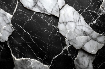 Poster - An overhead view of a black and grey marble texture background, showcasing a natural tile stone floor with a seamless glitter pattern, ideal for both interior and exterior design and ceramic