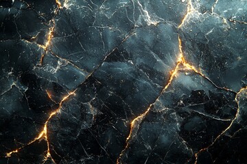 Poster - A high-resolution background featuring a black and gray marble texture, showcasing a seamless glitter pattern of natural stone tiles from a countertop view, exuding luxury.