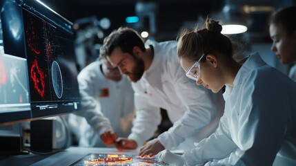 Poster - collaborative research in a high-tech laboratory focused on data analysis and visualization