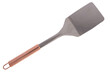 © Brenda - metal spatula with a copper-colored handle. The head has slots for draining and is likely used for cooking or serving food