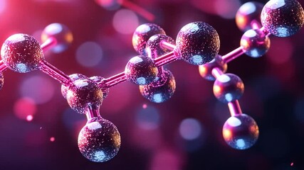 Poster - Molecular structure in vibrant colors demonstrating the beauty of scientific exploration