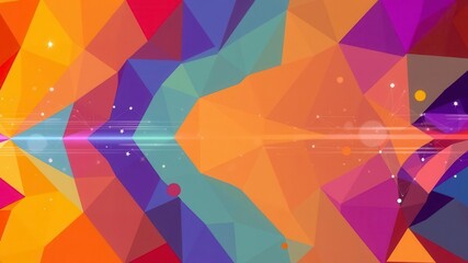 Wall Mural - A visually appealing and modern social media background featuring geometric shapes and vibrant colors, perfect for enhancing your online presence, internet, vibrant colors, geometric