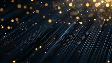 Poster - shimmering particles float gently through a dark background creating a magical atmosphere during a f