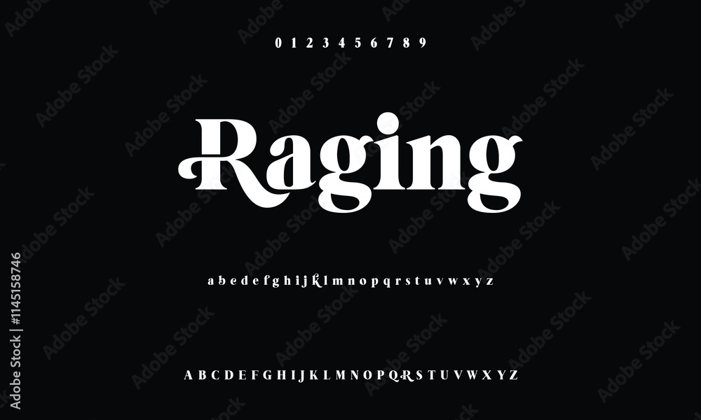 Slick Letters Classic serif font alphabet letters fancy gentle typographic design ...