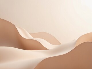 abstract background with waves in pantone 2025 color of the year mocha mousse