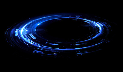 Wall Mural - glow swirl light effect. circular lens flare. abstract rotational lines. power energy element. lumin