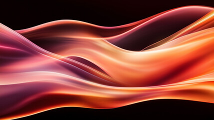 Poster - colorful waves of light create an abstract pattern in warm tones perfect for modern art and design p