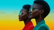 © ahmed - Black History Month Two Women Colorful Sunset Fashion Confidence