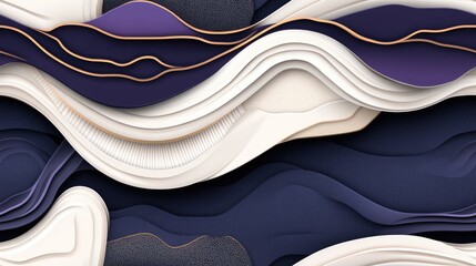 Poster - Abstract background showcases three-dimensional curves in deep colors, creating a sense of movement and sophistication ideal for design projects