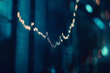 Poster - The financial board candlestick growth economic digital display technology is used in charts of the stock exchange market or forex trading graph analysis investment indicator