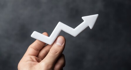 Poster - Stock market, business growth, progress or success concept. Businessman showing growing hologram stock, invest in trading.