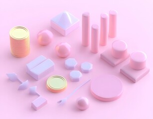 Poster - The concept of financial management, planning, and growing a business. Illustration in 3D.