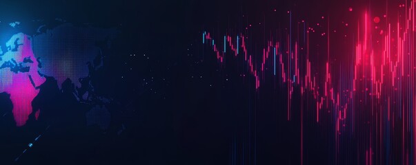 Poster - Illustration depicting a stock market chart for financial concepts, reports, and investment.