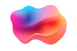 © Prasanth - Abstract colorful gradient blob shape with a smooth and fluid form, blending vibrant hues of pink, blue, and orange, creating a modern and creative 3D look. Isolated on transparent background, png.