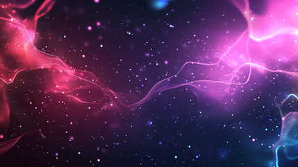 Poster - colorful abstract background with swirling patterns and sparkling particles