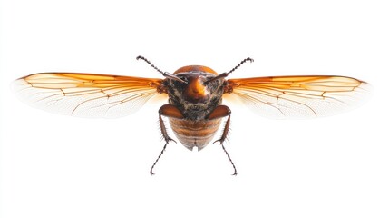 Poster - A close-up image of a cicada showcasing its detailed wings and body structure.
