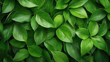 Sticker - Lush green leaves background texture.